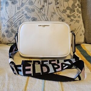 Karl Lagerfeld White Crossbody Bag